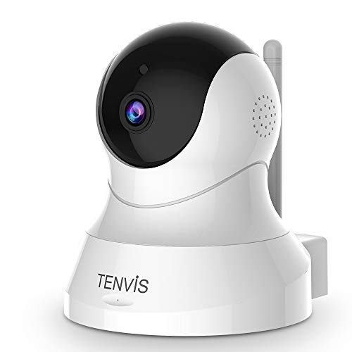 TENVIS Security Camera- Wireless Camera, IP Camera with Night Vision/ Two-way Audio, 2.4Ghz Wifi Indoor Home Dome Camera for Pet Baby, Remote Surveillance Monitor with MicroSD Slot, Android, iOS App